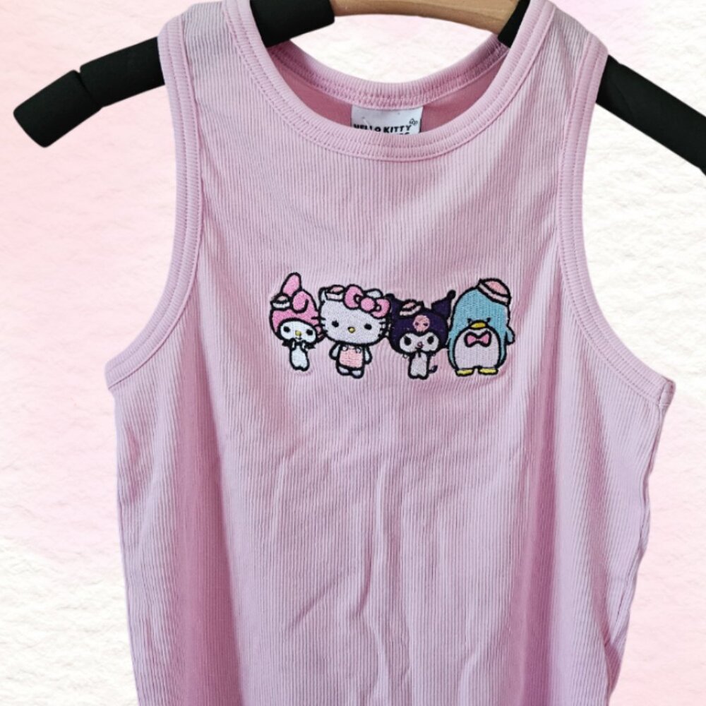 Embroidered Hello Kitty and Friends Tank Top